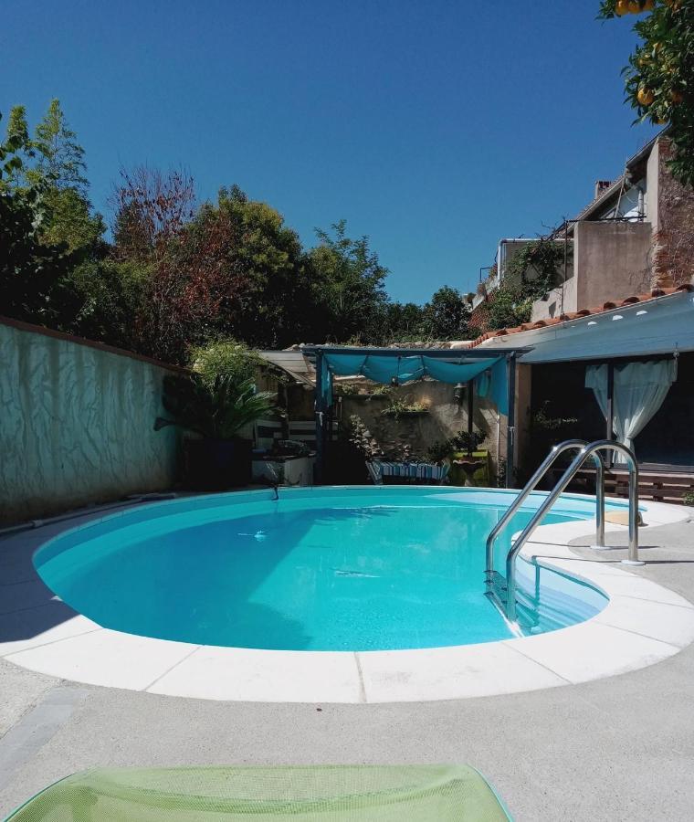 BELLE MAISON DE CARACTERE DE VILLAGE et STUDIO PISCINE Privée 9 PERS Millas Exterior foto
